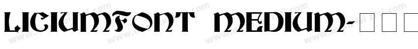 LICIUMFONT MEDIUM字体转换